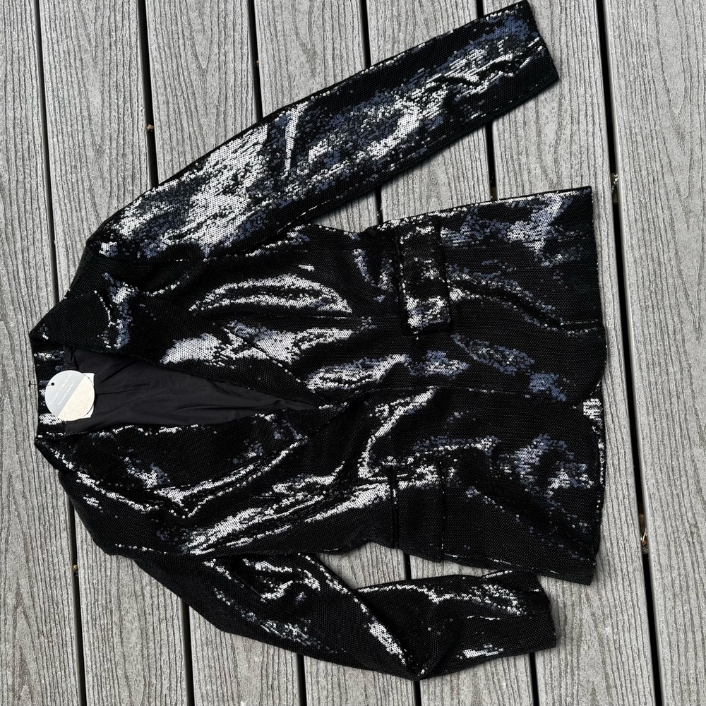 Black Sequin Blazer